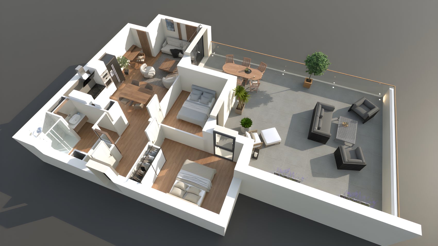 Plan 3D appartement