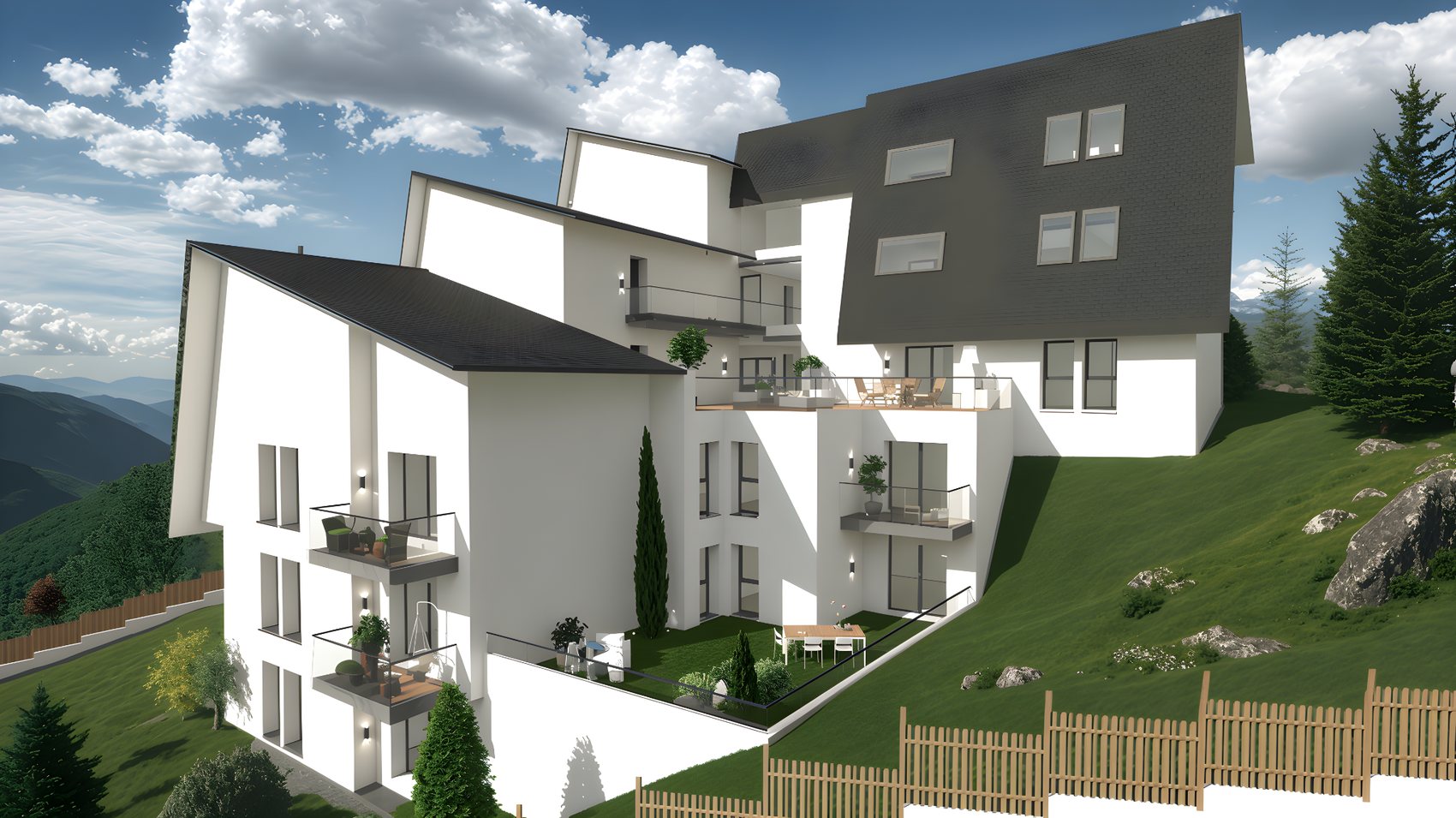Insertion 3D d’une résidence collective en secteur montagne